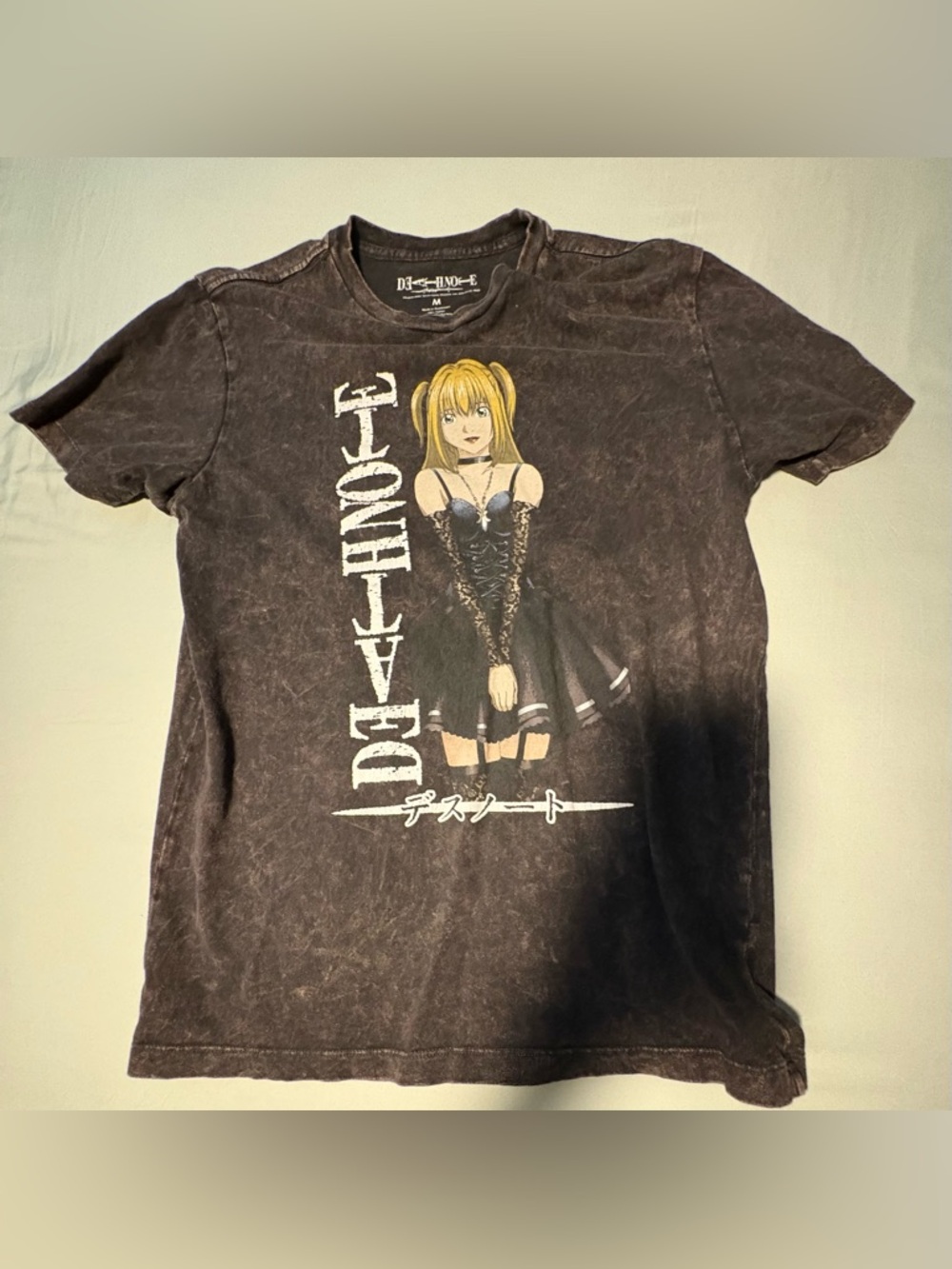 Death Note Misa Graphic Short Sleeve Tee - Black Wash